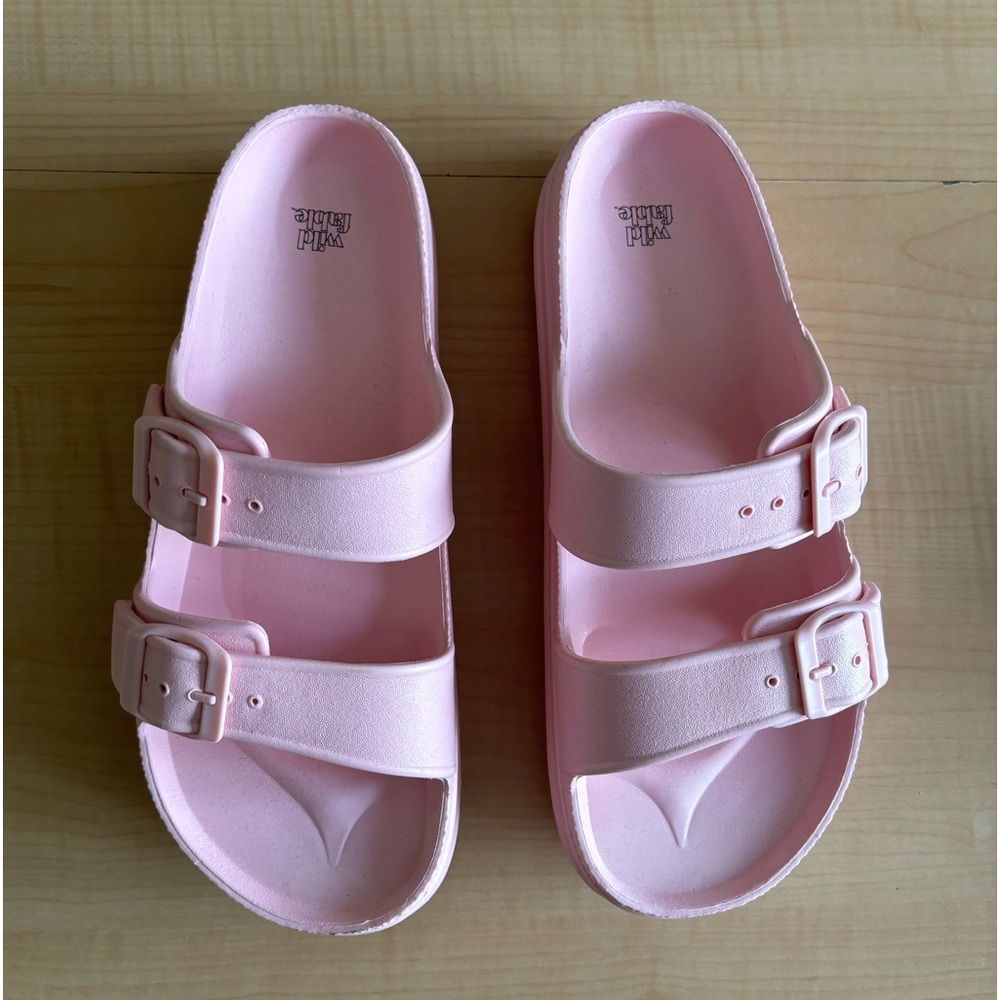 NEW Wild Fable pink platform double strap sandals comfort style size 8